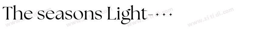 The seasons Light字体转换